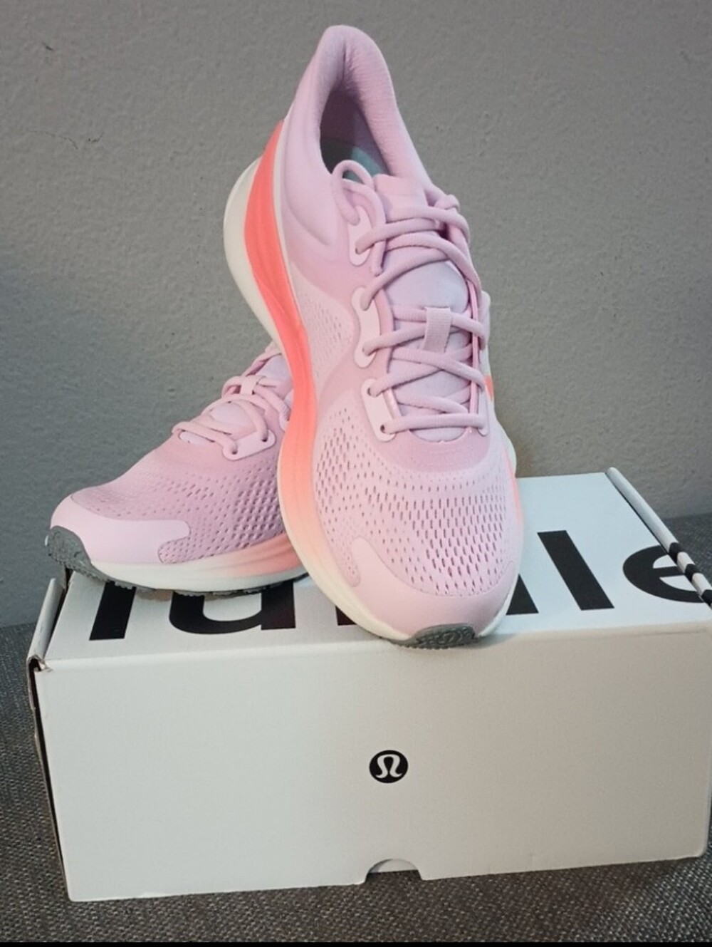 lululemon athletica Pink and Coral Womens Running Sneakers